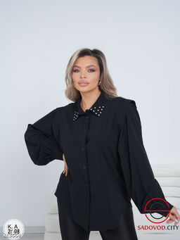 Рубашка женская со стразами - Bruno фото 2