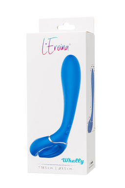 Многофункциональный вибратор LEroina Whally, силикон, голубой, 18,5 см