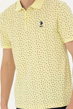 Мужская светло-желтая футболка с воротником-поло - U.s. polo assn фото 13