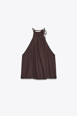 FLOWING HALTER TOP - Zara фото 7