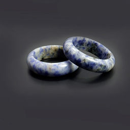 Кольцо из камня гладкое Содалит привлекает достаток размеры 16-19мм