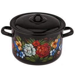 "Татьяна" Кастрюля эмалированная 4,3л, форма цилиндрическая, металлическая крышка (Россия)