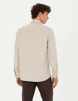Bej Regular Fit Uzun Kollu G_mlek - Pierre cardin фото 5