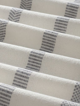 Плед «Этель» Milky stripe, 150×220 см, хлопок 100%, молочный