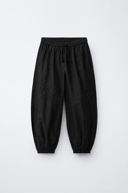 PANTAL?N BOMBACHO LACE BORDADOS / Negro