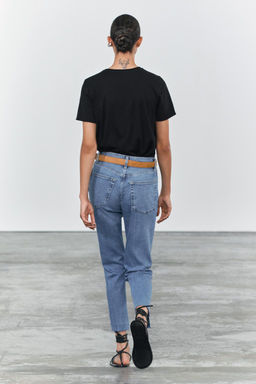 ZW COLLECTION BOOTCUT HIGH-WAIST CROPPED JEANS - Zara фото 3