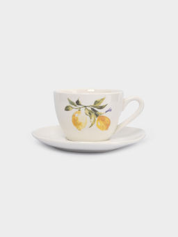 Пара чайная, 1 перс, 2 пр, 200 мл, фарфор P, белая, Лимоны, Lemon branch