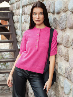 VILATTE / Джемпер тонкой вязки из теплой пряжи с шерстью