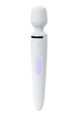 Нереалистичный вибратор Satisfyer Woman Wand, ABS пластик, белый, 34 см.  фото 3