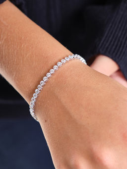 Браслет PW0686 белый/серебро