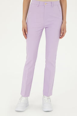 Женские сиреневые брюки из парусины - U.s. polo assn фото 2
