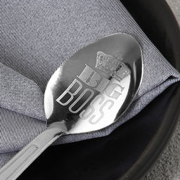 Цена за 2 шт. Ложка чайная с гравировкой Big boss, h=14 см