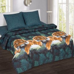 Постельное белье - Поплин Deluxe Амур 2-спальный с Евро простыней - Luteks фото 2