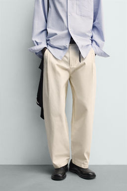 PANTAL?N BALLOON FIT PLIEGUES / Crudo - Zara фото 2
