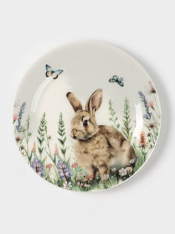 Тарелка десертная Доляна «Зайка», d=20.3 см, фарфор, белая