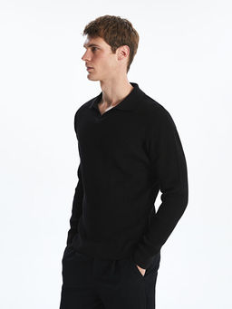 Polo Yaka Erkek Triko Kazak