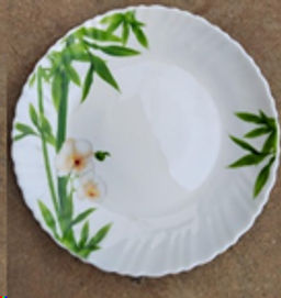 Салатник с крышкой 2 предмета / SW2A (6773) /уп 18/ Бамбук с орхидеей