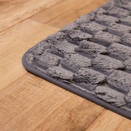 Коврик для ванной «Этель. Ромбы», 50×80 см, светло-серый