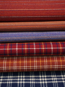 Набор тканей для рукоделия Пестрядь этнографическая под домоткань №1, 45*30 см, 6 шт - Купава фото 4