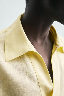 100% LINEN POLO SHIRT - Zara фото 7
