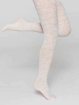Колготки детские CONTE Эластичные колготки с ажурным цветочным рисунком KETTY milk - Conte elegant фото 2
