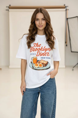 K13598 Футболка OVER SIZE (хлопок) БЕЛЫЙ_02