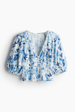 Blusa en mezcla de lino - H&m фото 5