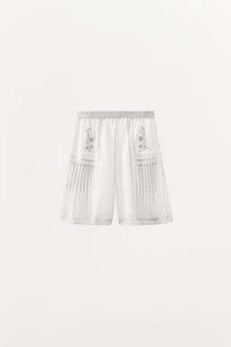 LIMITED EDITION EMBROIDERED LACE BERMUDA SHORTS - Zara фото 5