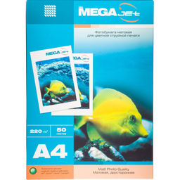 Фотобумага для цв.струй.печ. ProMega(А4,220г,мат.2-стор)уп.50л(1457501)