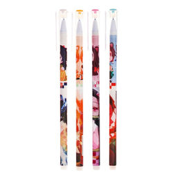 Цена за 12 шт. Ручка гелевая со стираемыми чернилами Calligrata, 0,5 мм, стержень синий, Аниме, микс