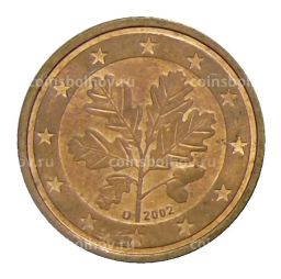 Монета 2 евроцента 2002 года D Германия