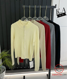 Кардиган на молнии из трикотажа