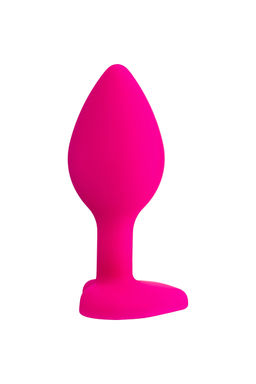 Анальная втулка ToDo by Toyfa Diamond Heart, силикон, розовая, 7 см, 2 см, 18 г
