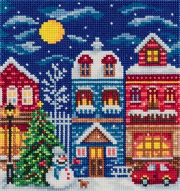 Набор для вышивания PANNA OT-7368 Открытка. Зимний городок 11.5 х 12 см