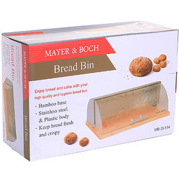 24194 Хлебница 39х28см нерж.сталь + БАМБУК МВ (х4) - Mayer&boch фото 2