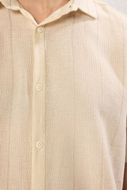 TRENDYOL MAN Premium Siyah Regular Fit Cizgili Dokulu Yazl?k Gomlek TMNSS23GO00063 - Trendyolmilla фото 5