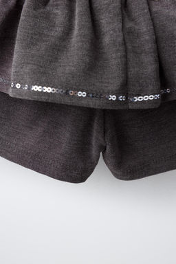 FALDA VOLANTES LENTEJUELAS / Gris antracita - Zara фото 3