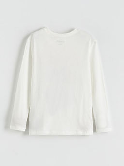 Bisiklet Yaka Bask?l? Erkek ?ocuk Pijama Tak?m?