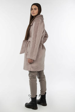 02-3077 Пальто женское утепленное (пояс) - El podio фото 6