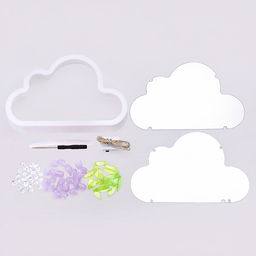 Набор для творчества-светильник "Облако" сиреневые тюльпаны, в пакете