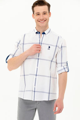 Мужская белая рубашка с длинным рукавом - U.s. polo assn фото 2