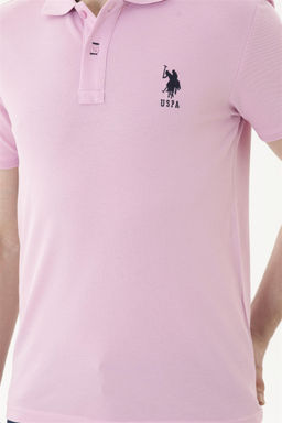 Мужская розовая базовая футболка - U.s. polo assn фото 6