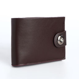 Портмоне мужское на магните, отдел для карт, купюр, коричневый