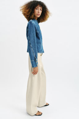 CHAQUETA Z1975 DENIM BOT?N DORADO / Azul medio - Zara фото 4