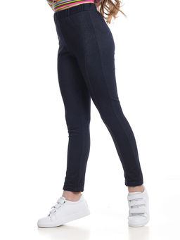 Бриджи для девочки спортивные детская одежда лосины домашние UD 6834 т.синий