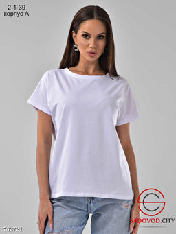 Базовая женская футболка свободного кроя - Bruno фото 3