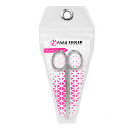 Frau Finger Ножницы маникюрные для кутикулы изогнутые / Classic FS-1243SP, глянцевые, ручная заточка, 10 см