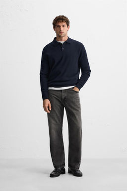 WOOL KNIT POLO SHIRT