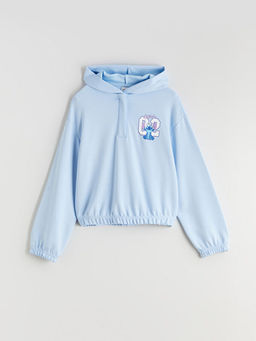 Kap??onlu Stitch Bask?l? K?z ?ocuk E?ofman Tak?m