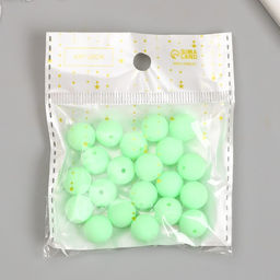 Бусины для творчества пластик Яблочный матовые d=1,2 см набор 20 гр - Арт узор фото 4